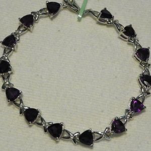 Amethyst & White Topaz tennis bracelet (9.95ct)